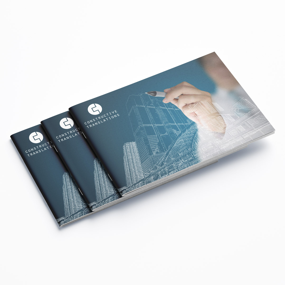 Constructive Translations brochure design by London graphic designer Stephen Hoper